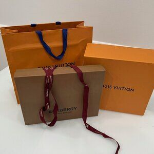 Designer Boxes and Bag (louis Vuitton and Burberry)